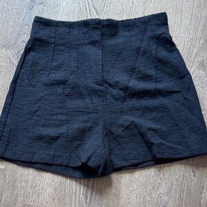 Zara High Waist Black Women's Shorts